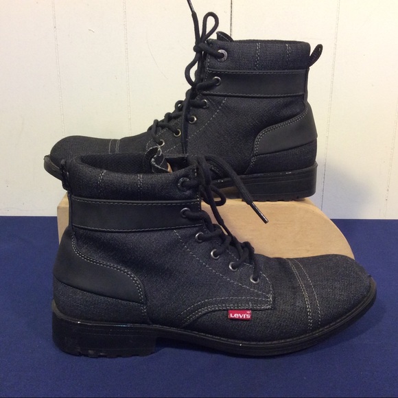 Mens Levi’s Red Tag Denim black Boots - Picture 1 of 9